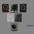 Modern Stylish Kitchen Appliances Featuring Induction Cooktops In Various Colors And Designs