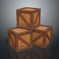Three Stacked Wooden Storage Boxes as Practical Household Living Supplies