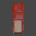 Vintage Red Pickup Truck With Classic Styling Shiny Finish And Retro Appeal