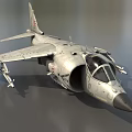 Military Fighter Jet With Multiple Weapon Payloads Gray Paint And Military Insignia 3d model