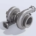 High Performance Industrial Turbocharger Precision Metal Structure For Mechanical Engine Systems 3d model