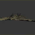 Detailed Mountainous Terrain 3D Model With Natural Texture And Elevation Features