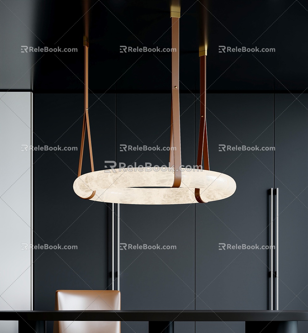 Modern Chandelier Ring Chandelier Belt Chandelier Restaurant Chandelier Round Chandelier 3d model