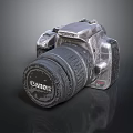 Professional Canon Digital Camera With Silver Body And High Quality Lens