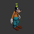Goofy Character in Yellow Shirt Blue Pants and Green Hat with Brown Shoes