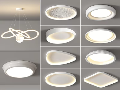Ceiling Lights With Various Designs And Shapes 3d model