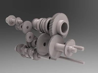 Industrial Equipment Mechanical Components Featuring Gears Shafts And Rotating Parts 3d model