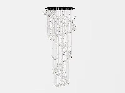 Modern Crystal Lamp Decorative Crystal Lamp Lobby Crystal Lamp Sales Department Crystal Lamp Stairwell Crystal Lamp Crystal Chandelier 3d model