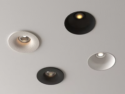 Modern Ceiling Downlights And Spotlights With Sleek Design And LED Illumination For Home 3d model