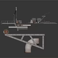 Industrial Mechanical Equipment With Long Metal Structure Support Frames And Components