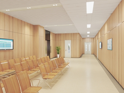 Modern Hospital Hall Hospital Waiting Room 3d model