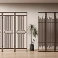 New Chinese-style screen partition 3d model