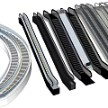 Different Types of Modern Elevators and Escalators with Various Structures