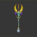 Colorful Magical Staffs with Unique Designs and Vibrant Decorative Elements