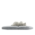 Soft Gray Sectional Sofa With Plush Cushions For Modern Living Room