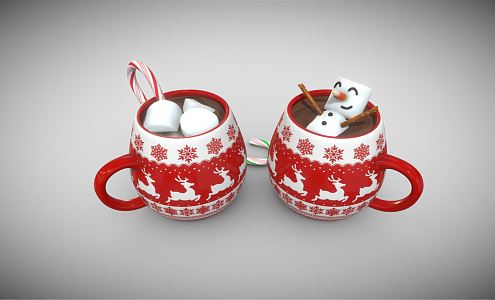 Modern Coffee Cup Christmas Cup 3d model