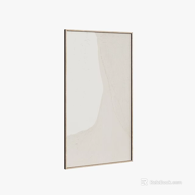 Rectangular Mirror With Black Frame Modern Minimalist Wall Mounted Home Decor 3d model 