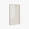 Rectangular Mirror With Black Frame Modern Minimalist Wall Mounted Home Decor