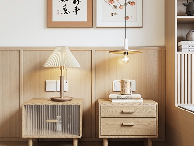 Japanese-style bedside table bedside table combination model