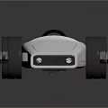 Sleek White Open Cockpit Kart With Large Wheels And Modern Design 3d model