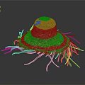 Handwoven Straw Hat With Wide Brim And Fringe Details For Daily Use