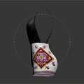 Black V Neck Sleeveless Top With White Shorts And Colorful Floral Patterns