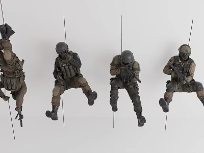 Military SWAT Counter-Terrorism Elite Soldiers Special Forces 3d model