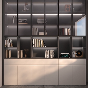 Study bookcase 3d model