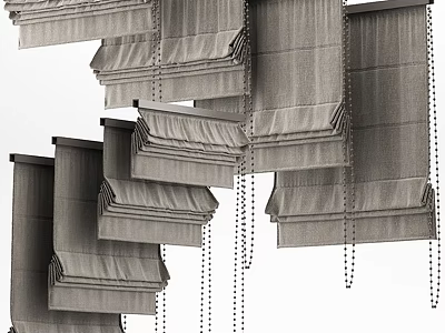 Modern Roman Blinds Rolling Blinds 3d model