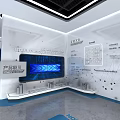 Elegant Exhibition Booth With Model Static Display And International Trade Capital Operation Boards