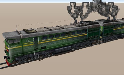 Retro Train 3d model