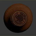 Handcrafted Terracotta Jar With Orange Brown Body Intricate Carved Patterns And Wooden Lid