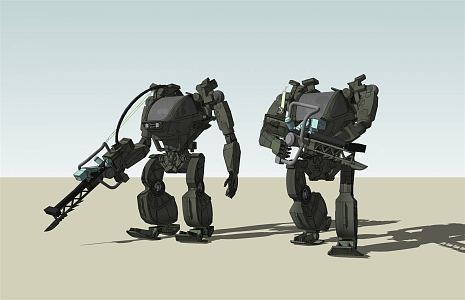 Modern Robot Game Avatar 3d model