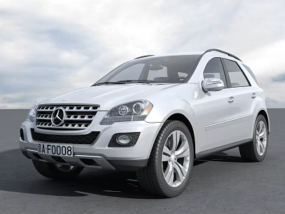 Silver Mercedes SUV with Sleek Exterior Design and Outdoor Sky Background 3d model Silver Mercedes SUV with Sleek Exterior Design and Outdoor Sky Background 3d model
