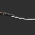 Traditional Curved Weapon Sword With Wooden Handle And Sharp Metal Blade