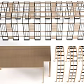 Modern Pergola Design With Wooden Frame And Geometric Architectural Details