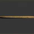 Golden Crescent Shaped Decorative Artifact With Intricate Ornate Carved Patterns
