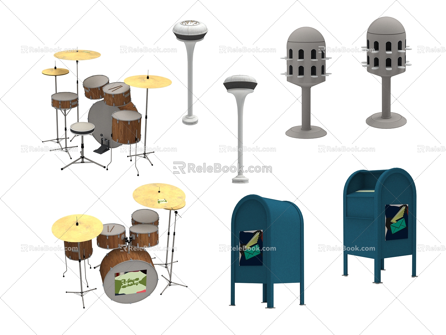 Equipment, public equipment and facilities 3d model