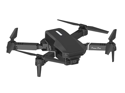 Black Foldable Dream Plus Drone With Camera And Propellers 3d model