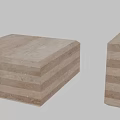 Stylish Beige Coffee Tables With Striped Stone Layers Design For Living Room Decor