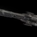 Sci Fi Interstellar Spaceship 3D Model With Detailed Mechanical Structure And Cosmic Exploration Design