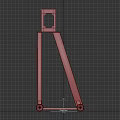 Vintage Wooden Ladder With Wheels Multiple Steps And Top Platform Design