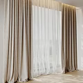 Modern Curtain Modern Window Screen 3d model