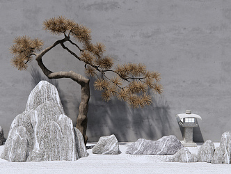 New Chinese landscape sketch rockery stone 3d model