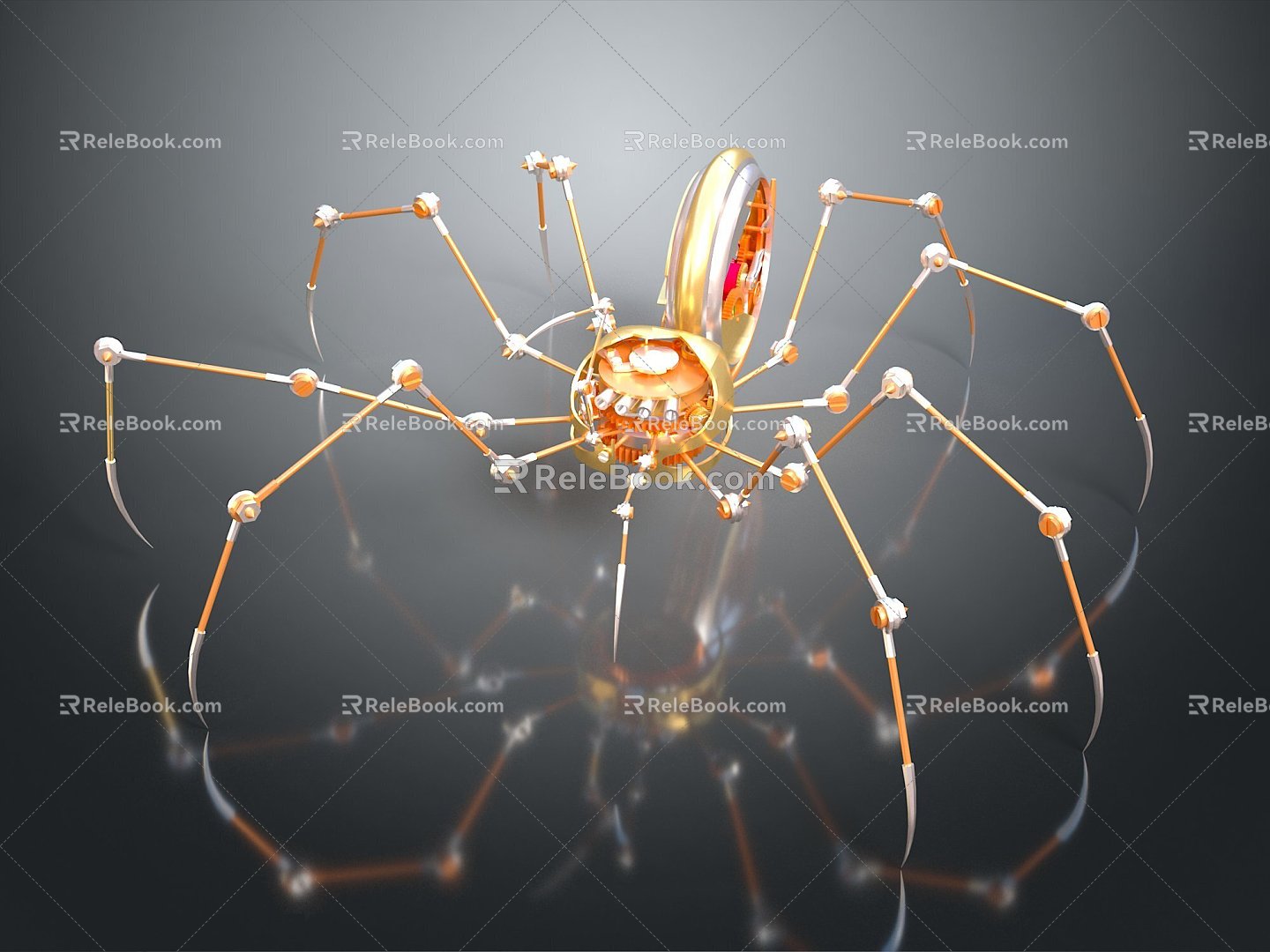 Modern machine spider robot steampunk spider spider robot mecha spider 3d model