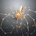 Modern machine spider robot steampunk spider robot mecha spider 3d model