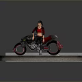 Sleek Red Motorcycle With Pink Wheels And Sporty Aerodynamic Design Elements