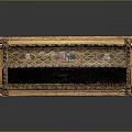 Intricately Carved Medieval Altarpiece Featuring Religious Figures And Mythical Creatures In Golden Frame