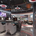 Internet cafe e-sports Internet cafe 3d model