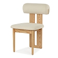 Cream style dining chair 3d model